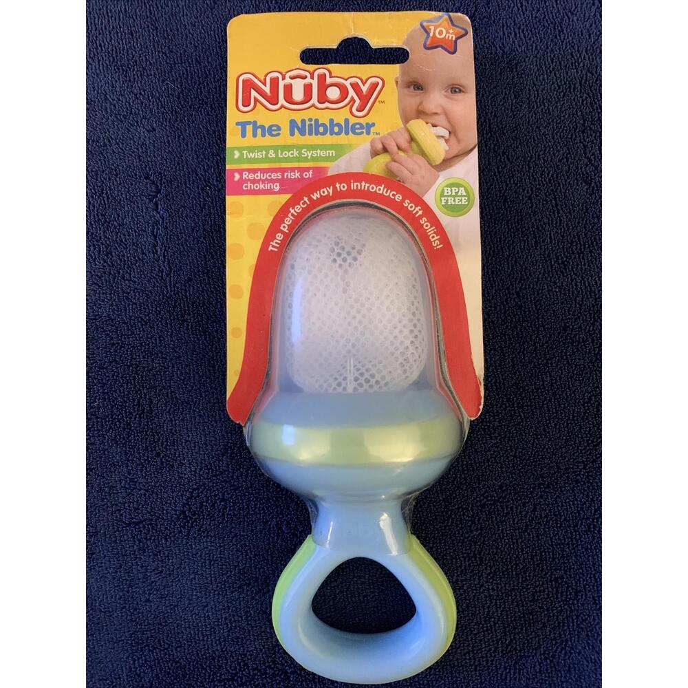 Nuby Nibbler Travel Cover Blue Green Locking System BPA Free Child Eating